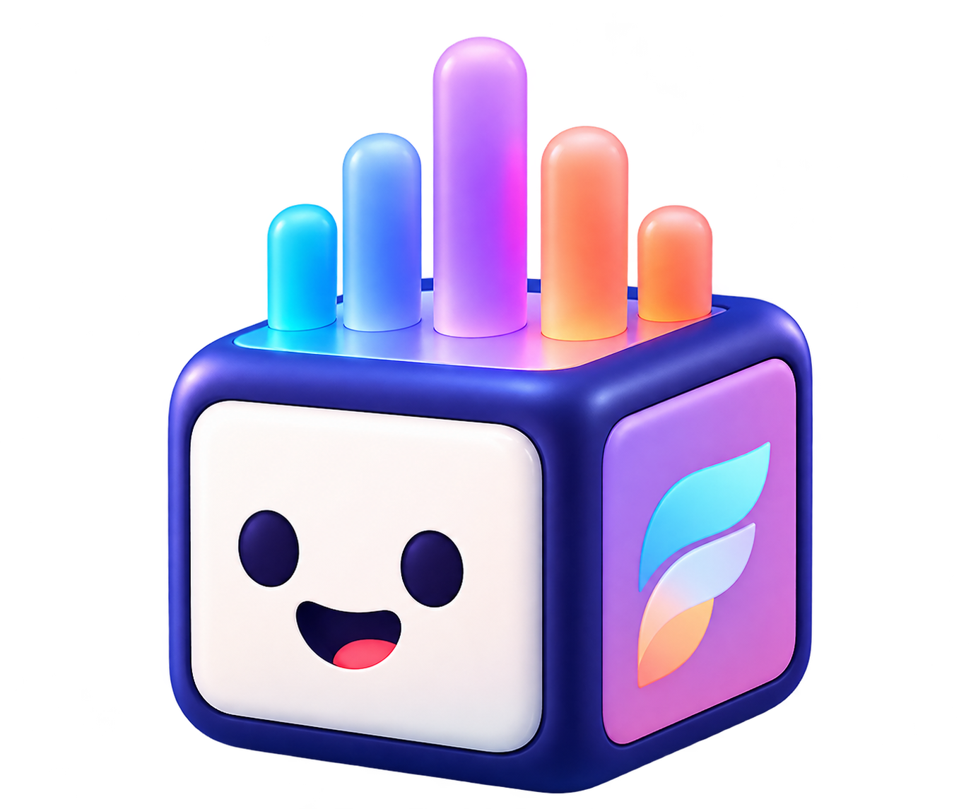 Funyazi’s smiling plum companion with colourful equaliser hair